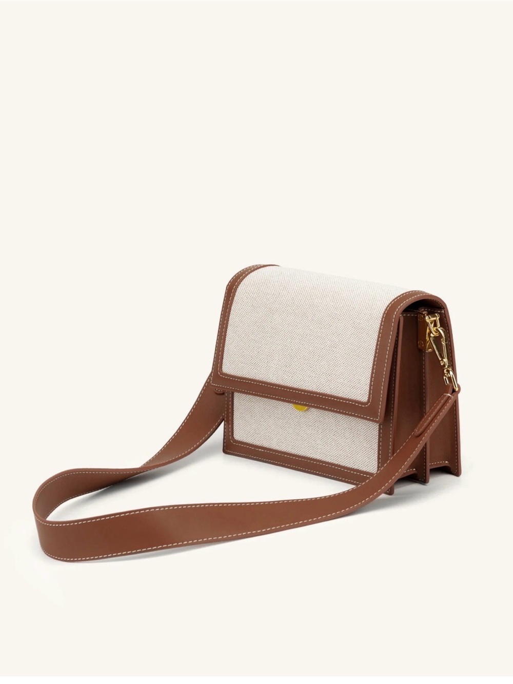 JW PEI NWOT Canvas and Brown Leather Crossbody Bag - Beige/Brown